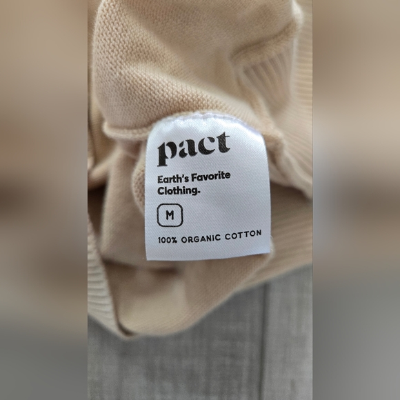 Pact | Cream Wrap Sweater in Size M - Picture 6 of 8